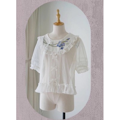 R-Series Iris Epistle Blouse(Reservation/2 Colours/Full Payment Without Shipping)